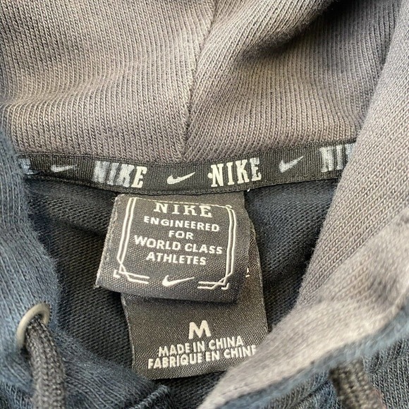 Nike Engineered for World Class Athletes Dark Blue Henley Hoodie Size Medium - Picture 4 of 9